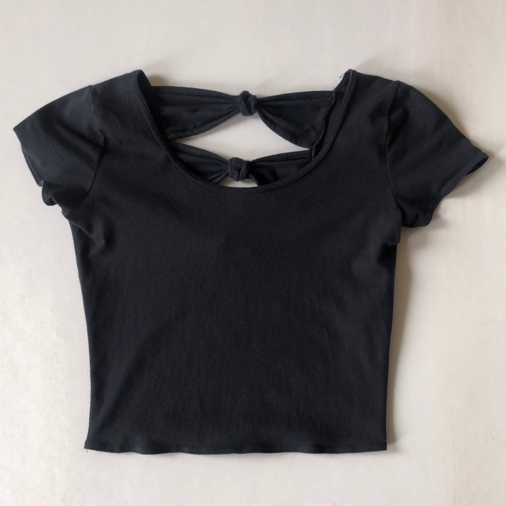 Abercrombie & Fitch Navy Blue Stretch Crop Top Size Xtra Small XS